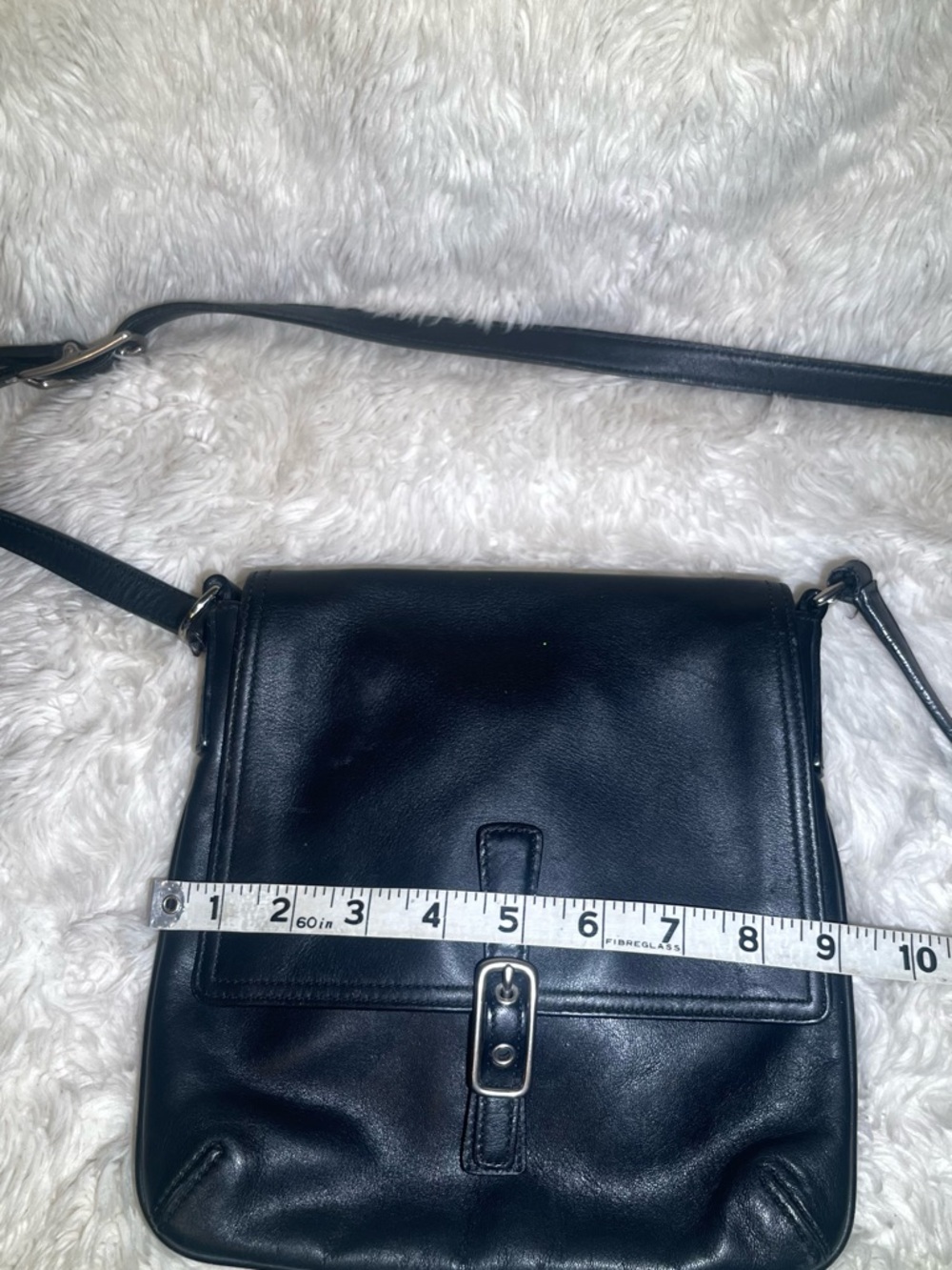 Coach vintage black leather legacy slim crossbody bag - Picture 10 of 12